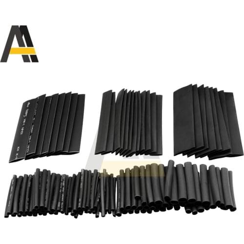 127 Pcs Heat Shrink Sleeving Tube Assortment Kit Electrical Connection Electrical Wire Wrap Cable Waterproof Shrinkage 2:1