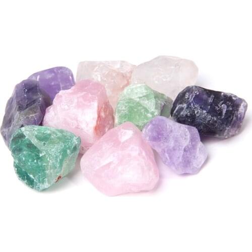 50 G Pink Quartz Fluorite Amethys Natural Rock Stone Beads 20-35 mm Rough Irregular Shape Healing Energy Mineral Stone For DIY