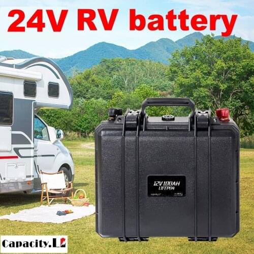 24V 50AH lifepo4 lithium 50ah rechargeable battery pack with Cigarette lighter BMS outdoor camping RV moter Inverter