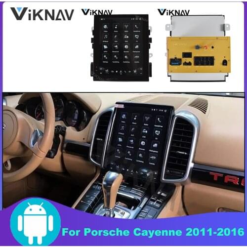 Vertical Tesla 2 DIN Android car Radio multimedia player FOR Porsche Cayenne 2011-2016 car stereo autoradio auto audio
