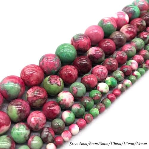 Natural Stone Loose BeadsClay Imitation Epidote CeramicRound Beads for Women DIY Jewelry Making Bracelets Necklaces J233