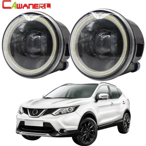 Cawanerl For Nissan Qashqai J11 J11_ Car LED Fog Light Angel Eye Daytime Running Light 12V 2013 2014 2015 2016 2017 2018 2019