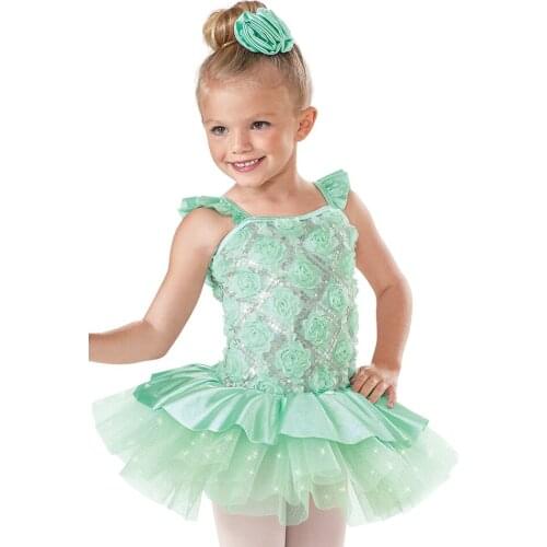 Girl Ballet Dancing Dress Kids Cute Princess Skirt Ballet Tutu Dress Children Flower Embroidery Dress Poncho Dress D-0499