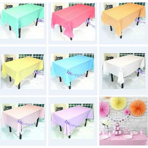 Environmentally Friendly Reusable Plastic Party Wedding Tablecloth Set Catering Meal Tableware Table Cloth Rectangular