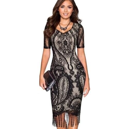 Elegant Women Plus Size Flapper Dress 1920s Great Gatsby Dress Handmade Lace Fringed Party Dress for Prom Theme Party