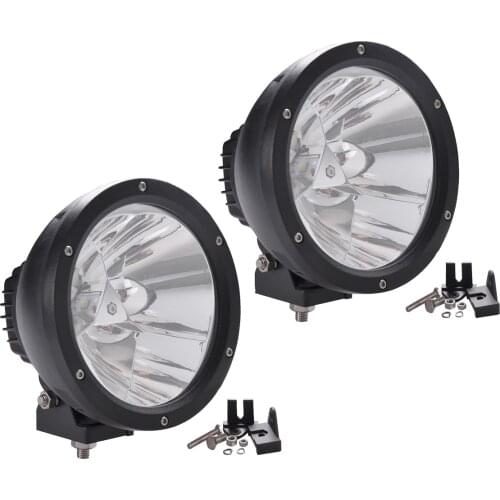 2Pieces 7 inch Round LED Driving Light MKR 45W Spot beam Long Distance Front Bumper Lamp for Offroad Driving SUV Trucks Boat 12V