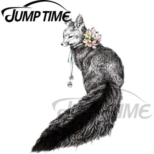 JumpTime 13 x 3.3cm For Foxy Helmet Windshield Car Stickers Comical Decal Vinyl Material Waterproof Decals Sunscreen Decoration