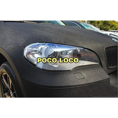 Matte Black Frosted Glitter Sparkle Sticker Decal Sheet Car Vinyl Wrap Film DIY Car Hood Bumper Roof Trunk Mirror Side Panel