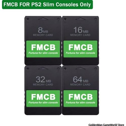Bitfunx Newest FMCB Free McBoot (8MB/16MB/32MB/64MB) Game Card for All PS2 Slim SPCH-7xxxx and SPCH-9xxxx Series Consoles