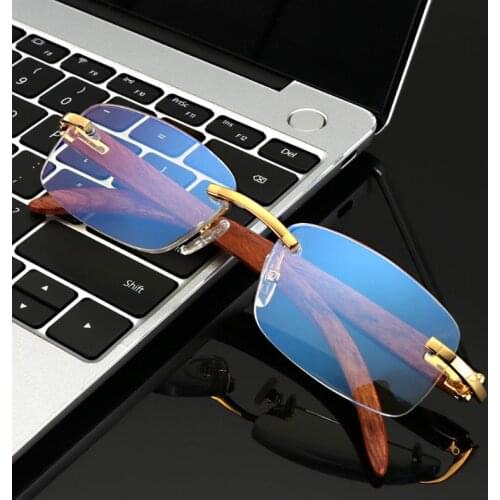 The new mens blue light-proof reading glasses near and far dual-purpose progressive multi-focus womens radiation-proof glasses