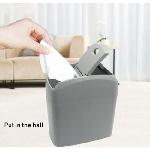 New car storage box creative multi-function car garbage can with large cover