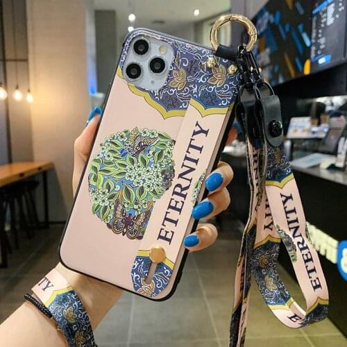 Fitted Case For Huawei P40 P30 P20 Pro Lite P10 Plus Mate 30 20 10 Pro Wrist Strap Phone Cases Soft TPU Cover With Neck Lanyard
