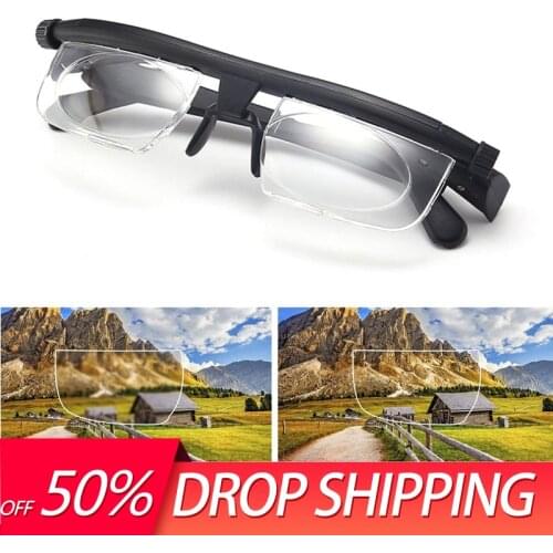 Adjustable Reading Glasses Lenses Nearsighted Farsighted Computer Reading Driving Unisex Correction Binocular Focus Eyeglass