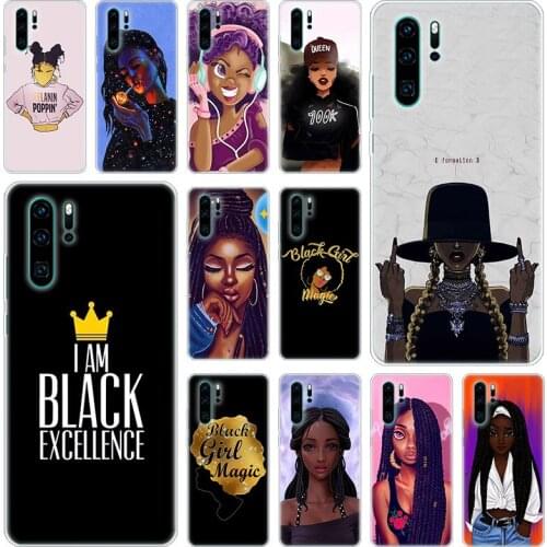 2bunz Melanin Poppin Aba Protective Silicone Phone Case for Huawei P50 P40 Pro P30 Lite P20 Pro P8 Lite 2017 P Smart Z 2020 2021