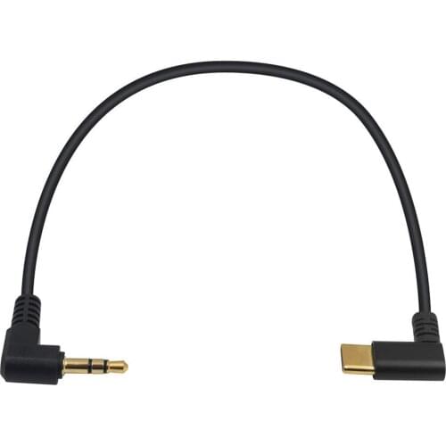 USB Type 3.1 C Male to 3.5mm Male 90 Degree Right Angle Car Aux Audio Cable Compatible with Google Pixel 3/3XL/2/2XL, OnePlus