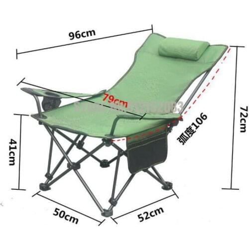 Outdoor Folding Chair Super Portable Adult Car Leisure Beach Backrest Reclining Chair Actor Fishing Chair