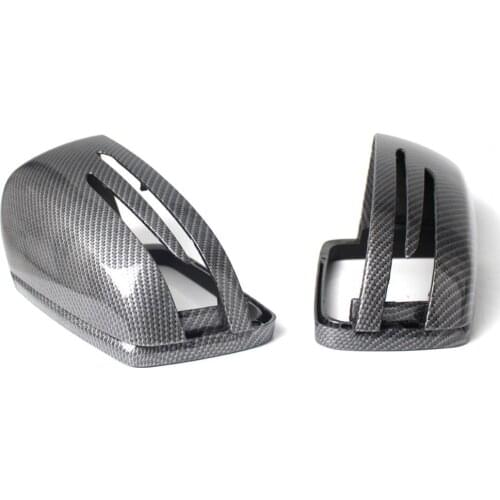 2Pcs Carbon Fiber Protective Rearview Mirror Cap Replacement A2128100164/A2128100264/A2128100964/A2128100864 for Benz S/E/C Clas