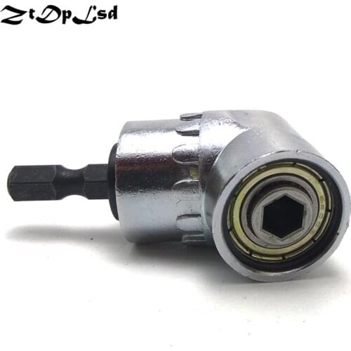 ZtDpLsd 1 Pcs 105 Degrees 1/4" Extension Hex Drill Bit Adjustable Hex Bit Angle Driver Screwdriver Socket Holder Adaptor Tools