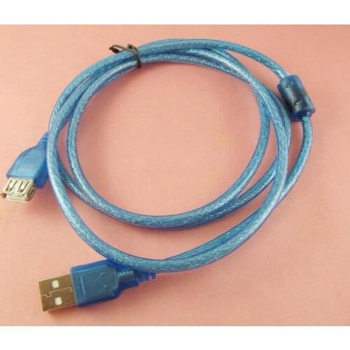 1pcs USB 2.0 A Male Plug to USB 2.0 A Female Jack Extension Cable Cord Blue 1.5m/5FT
