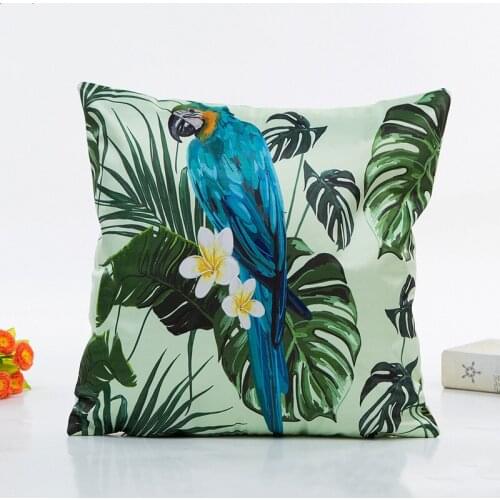 1pcs Pillow cover 45*45cm Tropical Plants Pillow Case Polyester Decorative Pillowcases Green Leaves Throw Square Pillow Cover