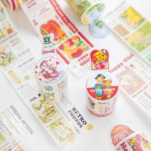 1pc/sell Romantic Series Washi Tape Stationery Decorative Tape Scrapbooking Photo Album School Tools Kawaii Scrapbook Paper