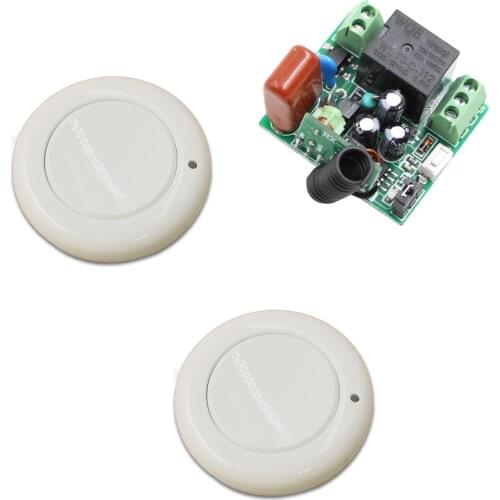 220V Wireless Remote Control Switch Wireless Light Switch 1CH Wireless Relay Mini Receiver + 2 Transmitter 315Mhz / 433Mhz