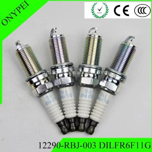 4x 12290-RBJ-003 DILFR6F11G Iridium Spark Plug For 2010 2011 Honda Insight 1.3 DILFR6F-11G 12290RBJ003 12290 RBJ 003 DILFR6F 11G