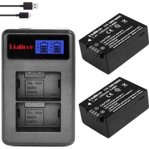 2pcs DMW-BMB9 DMW-BMB9E DMW BMB9 Battery for Panasonic Lumix DMC FZ40K FZ45K FZ47K FZ48K FZ60 FZ70 FZ100 FZ150