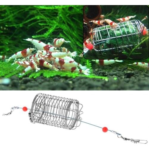 Aquarium Shrimp Small Bait Feeder Cage Dry Spinach Feeding Basket for Fish Floating Food Feeding Lure Cage Shrimp Catch Holder