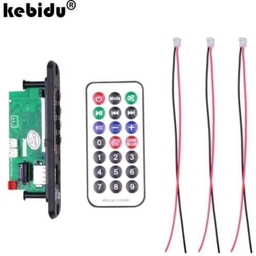 Car Bluetooth5.0 MP3 Decoding Board Module 5-12V Wireless Car USB MP3 Player SD Card Slot /USB/FM/ Remote Decoding Board Module