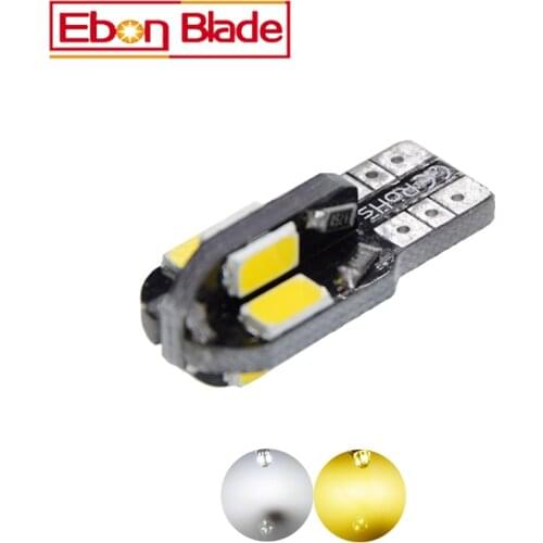 2Pcs T10 8 SMD 5630 LED Car Light Canbus NO OBC ERROR Auto Wedge Lamp 2825 W5W 5730 Led Parking Bulb 12V Warm/White Car-styling