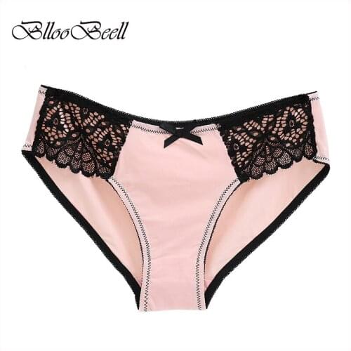 BllooBeell Sexy Lace Womens underwear Low-Rise Panties Ladies Briefs Cotton Crotch Girl Seamless Briefs Triangle Cool Smooth