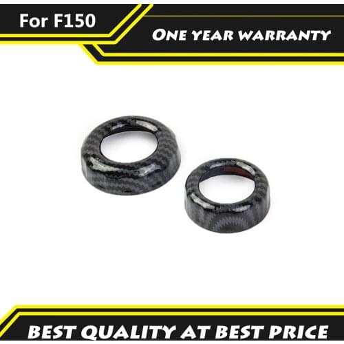2pcs Carbon Fiber Central control Navigation Panel Button Knob Cover Car Protection Interior Accessiories Fit For Ford F150 2021