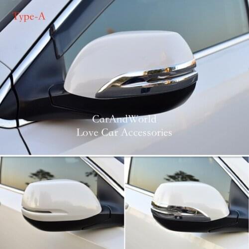 For Honda CR-V CRV 2012-2021 Door Rear View Mirror Frame Trims Anti-scratch Strip Protector Decoration Cover Car Accessories