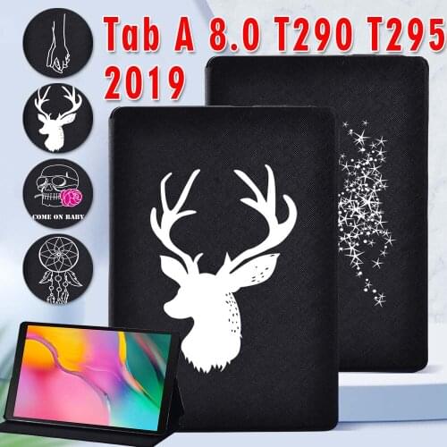 For amsung Galaxy Tab A SM-T290/SM-T295 (2019) 8.0 inch Tablet PU Leather Stand Cover Case + Free Stylus