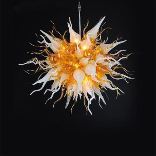 Elegant Tiffany Stained Glass Chandelier LED Light Wedding Centerpieces Multi Colored Ceiling Light