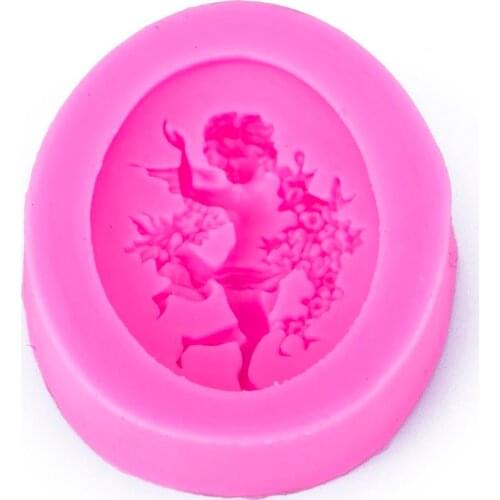 Flower angel shape 3D Silicone Fondant Cake Mould pastry baking cupcake Chocolate confectionery Kitchen Decorating Tools FT-1083