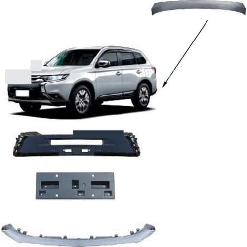 1 piece 2015-2018 chrome grille outlander front bumper net for airtrek protect cover decoration board 7450A992 rear bumper lip