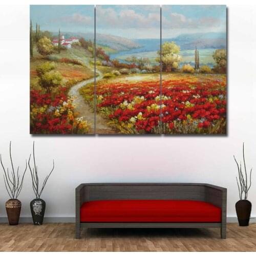 Oil painting country style 3 pcs HD Canvas Painting Modern Home Decoration Living Room Canvas Print Painting Wall Decor Picture