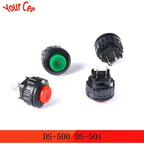 5pcs DS-500 DS-501 14mm On/Off Push Button Switch Mini Lockless Momentary NO/NC ON OFF Push Button Micro Normally Open Switch