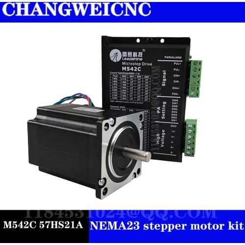 NEMA23 stepper motor kit Leadshine stepper motor driver M542C 57HS21A 3D printing engraving machine milling machine