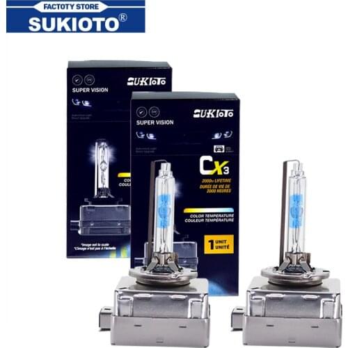 SUKIOTO 2PCS 12V 35W 55W D1S Xenon HID Headlamp Light 5500K Super Fast Bright D3S Car Headlight Bulbs For A4 A5 A6 A7 A8 Q3 Q5