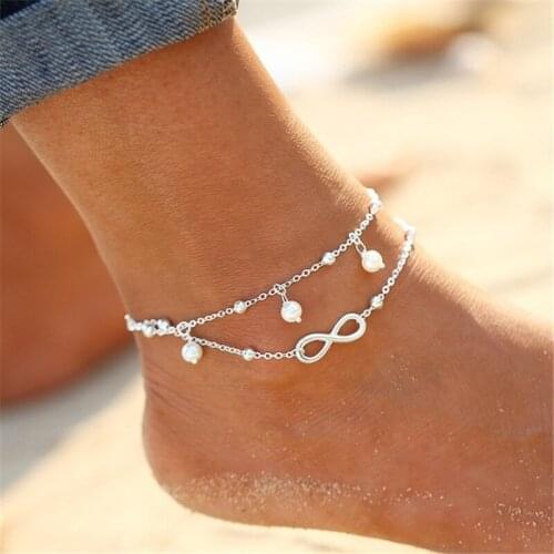 Fashion Anklet Bracelet Set Bohemia Golden Foot Beach Anklets Women Fashion Barefoot Chain Jewelry Woman gift