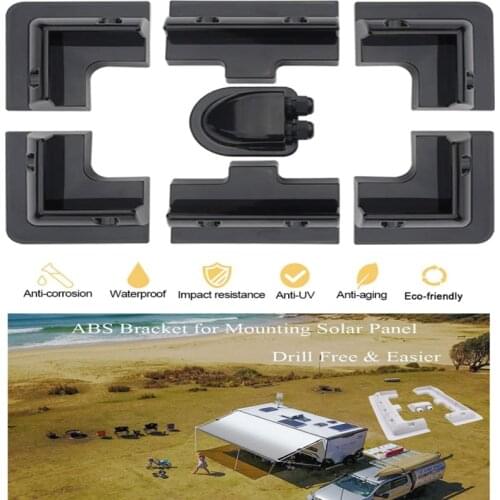 Solar Panel Mounting Brackets ABS Corner Bracket Kit Drill-Free Widely Used On Roofs Of RV Caravans Vehicles Camper Vans Boats