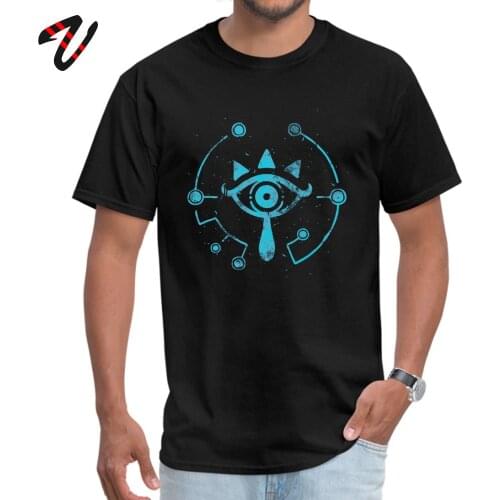 Sheikah Eye Customized Tops & Tees Waifu Sleeve for Men Pure Waifu Lovers Day Round Collar Top T-shirts Cool Tee-Shirts Company