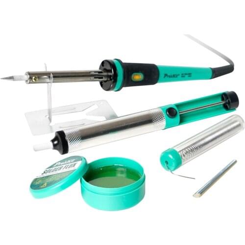 ProsKit 6 in 1 solder iron kit 220V 40W high temperature resistance and long life with Flux solder wire Desoldering Pump