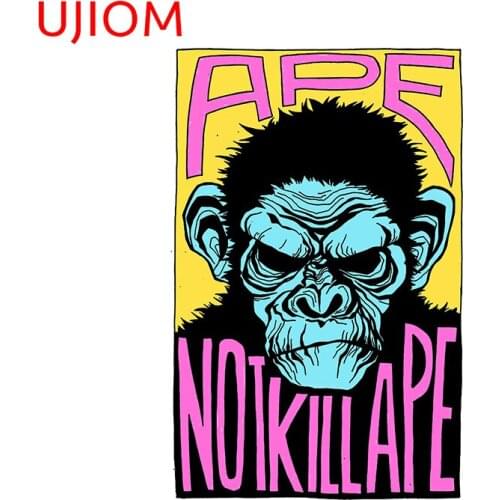 UJIOM Wallstickers Ape Not Kill Ape Sticker Cartoon Animal Sticker Wall Art Waterproof Decal Home Wall Decoration Wallpaper
