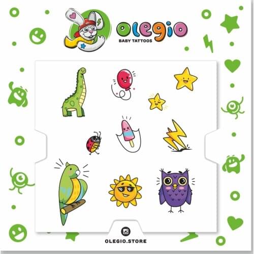 Olegio Baby Temporary Tattoos