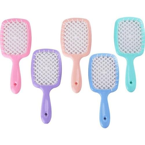Wide Teeth Air Cushion Combs Scalp Massage Comb Hair Brush Hollowing Out Home Salon DIY Hairdressing Tool