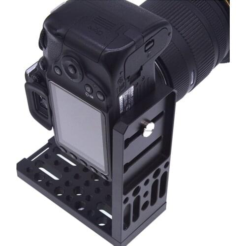 Camera stabilizer 3/8" 1/4" Screw L-Bracket Plate Vertical Video Recording Tool EM88